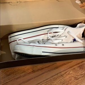 brand new white converse